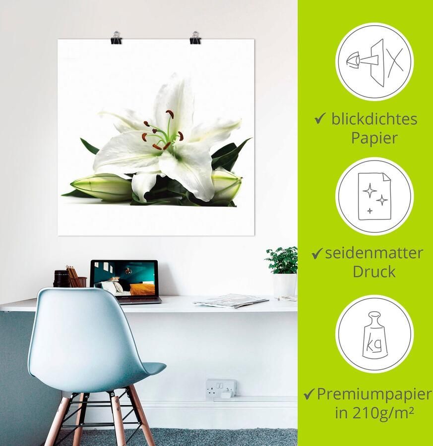 Artland Artprint Grote lelie als artprint op linnen poster in verschillende formaten maten - Foto 5