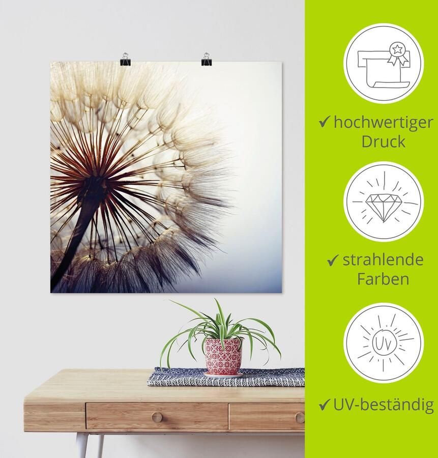 Artland Artprint Grote pluizenbol als artprint van aluminium artprint voor buiten artprint op linnen poster muursticker - Foto 3