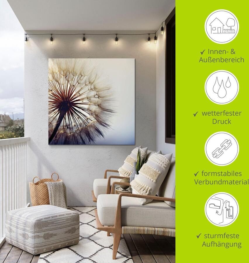 Artland Artprint Grote pluizenbol als artprint van aluminium artprint voor buiten artprint op linnen poster muursticker - Foto 5