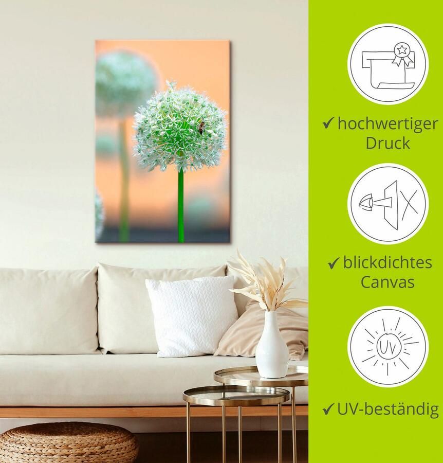 Artland Artprint Grote sierlook in pastel als artprint op linnen muursticker in verschillende maten - Foto 2