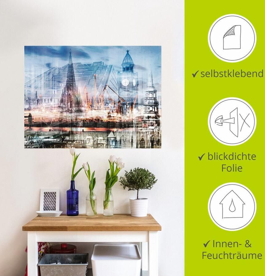 Artland Artprint Hamburg Collage II als artprint op linnen muursticker in verschillende maten - Foto 3