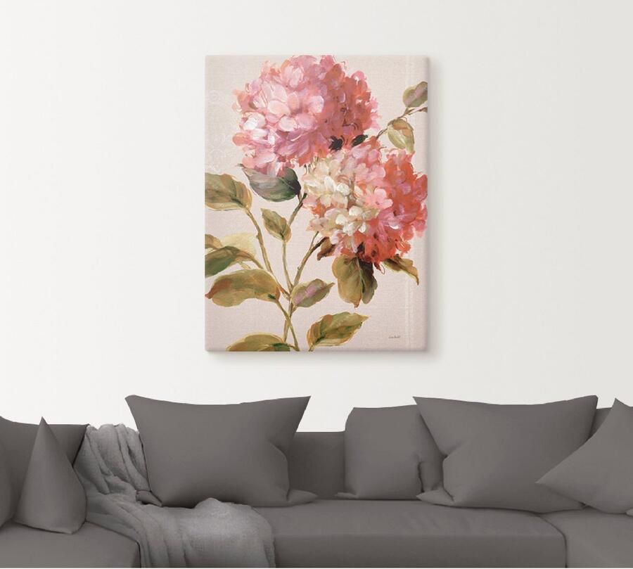 Artland Artprint Harmonieuze hortensia's als artprint op linnen poster in verschillende formaten maten - Foto 4