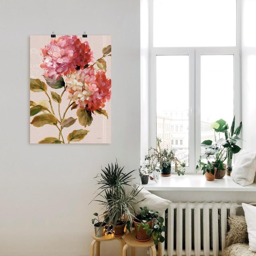 Artland Artprint Harmonieuze hortensia's als artprint op linnen poster in verschillende formaten maten - Foto 2