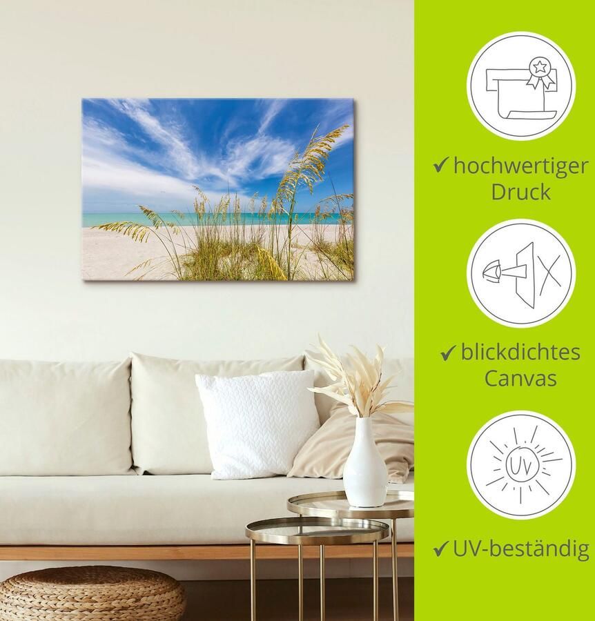Artland Artprint op linnen Hemelse stilte aan het strand - Foto 4