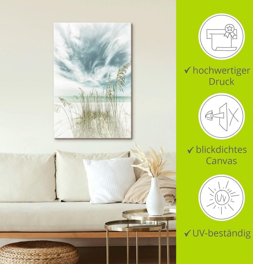 Artland Artprint Hemelse stilte aan het strand vintage als artprint van aluminium artprint voor buiten artprint op linnen poster muursticker - Foto 3