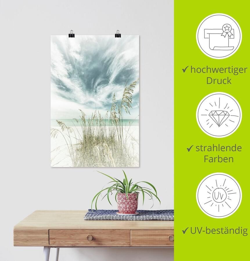 Artland Artprint Hemelse stilte aan het strand vintage als artprint van aluminium artprint voor buiten artprint op linnen poster muursticker - Foto 4