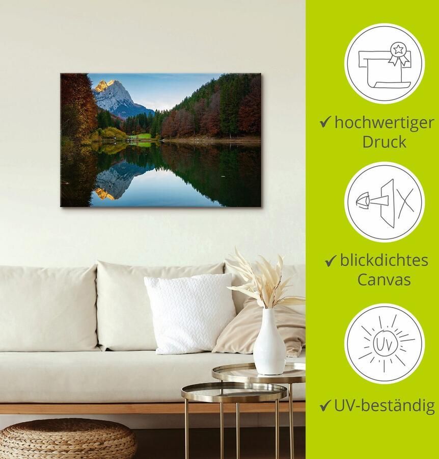 Artland Artprint Herfst aan de Rießersee als artprint van aluminium artprint voor buiten artprint op linnen in verschillende maten - Foto 3