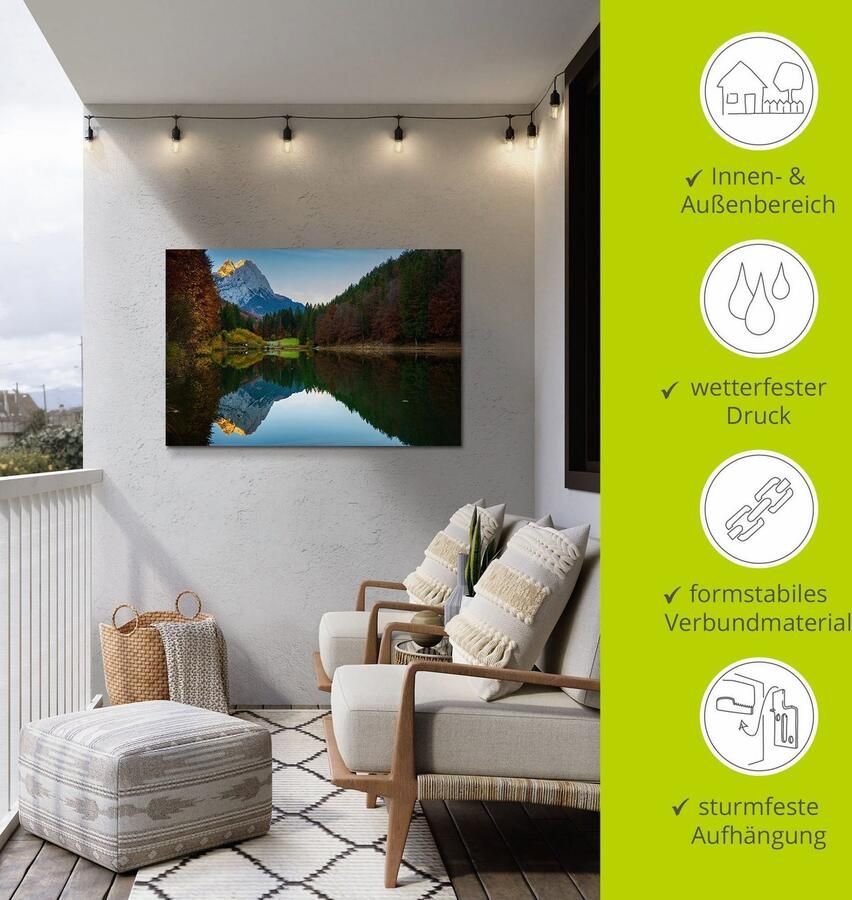 Artland Artprint Herfst aan de Rießersee als artprint van aluminium artprint voor buiten artprint op linnen in verschillende maten - Foto 4