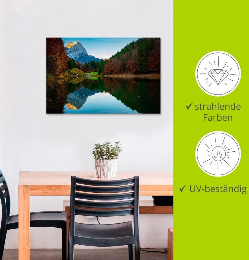 Artland Artprint Herfst aan de Rießersee als artprint van aluminium artprint voor buiten artprint op linnen in verschillende maten - Foto 3
