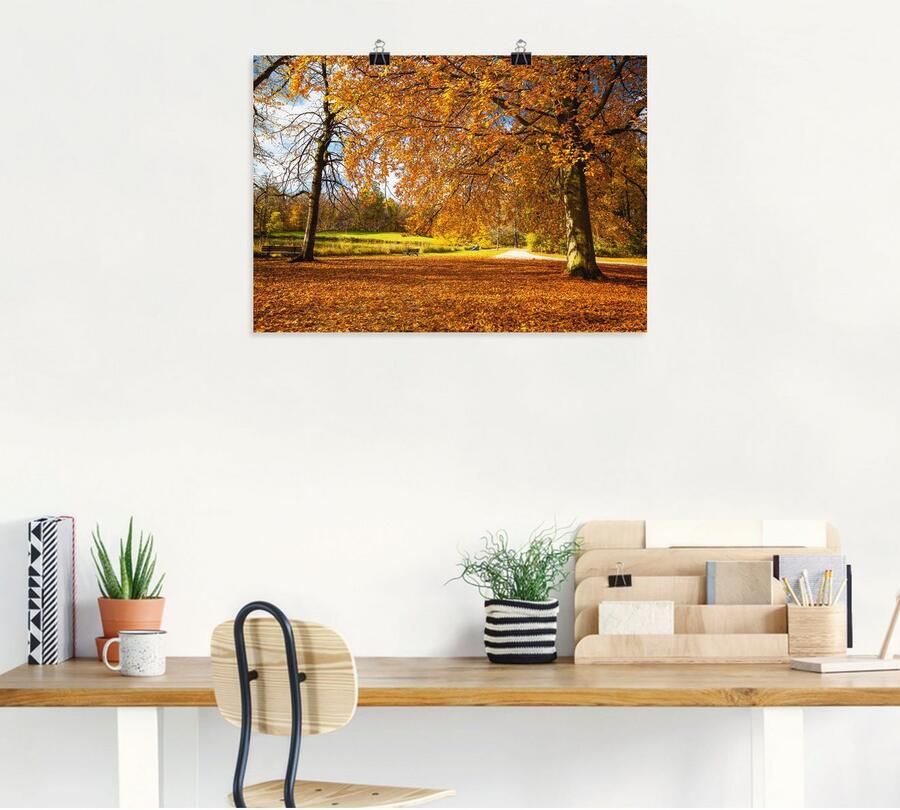 Artland Artprint Herfst bij slot Nymphenburg als artprint op linnen poster in verschillende formaten maten - Foto 5
