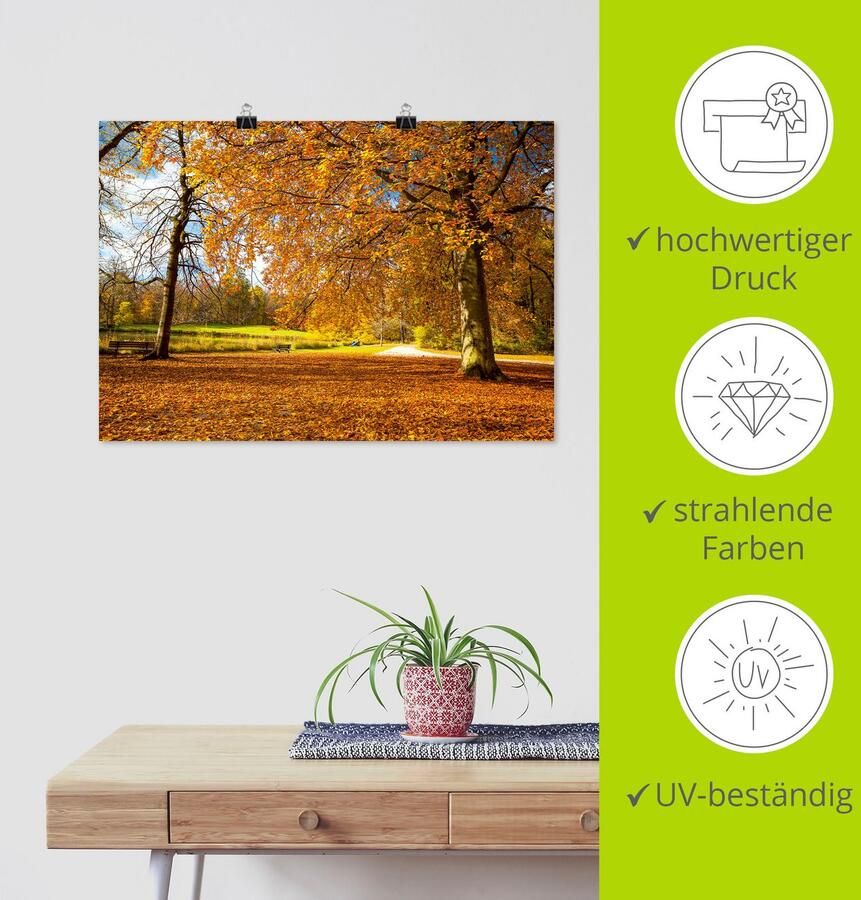Artland Artprint Herfst bij slot Nymphenburg als artprint op linnen poster in verschillende formaten maten - Foto 4
