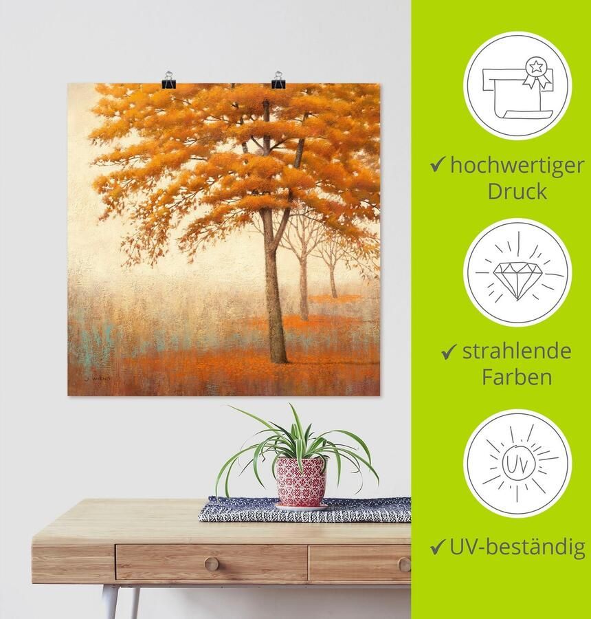 Artland Artprint Herfst boom I als artprint op linnen poster in verschillende formaten maten - Foto 4