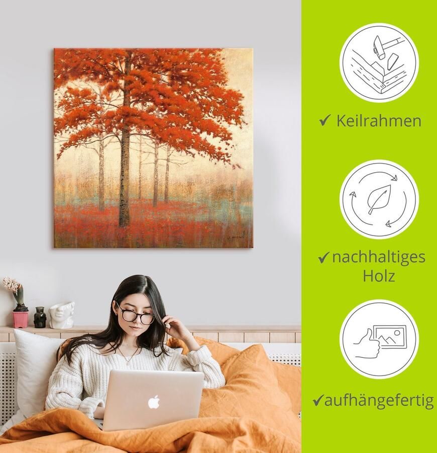 Artland Artprint Herfst boom II als artprint op linnen poster in verschillende formaten maten