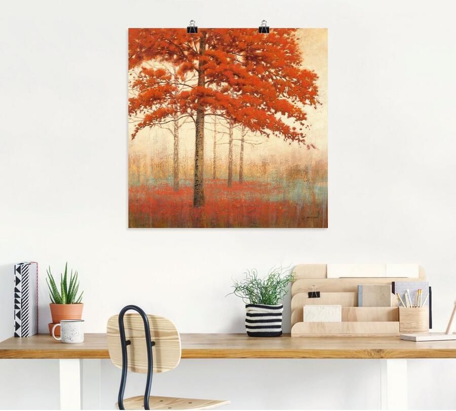 Artland Artprint Herfst boom II als artprint op linnen poster in verschillende formaten maten - Foto 4