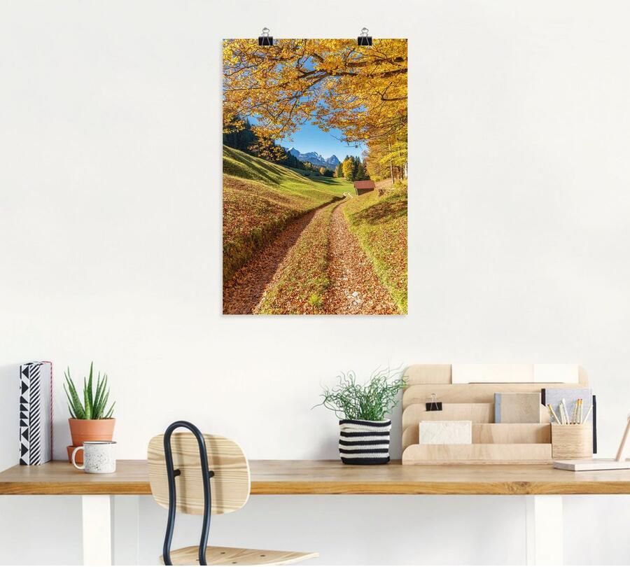 Artland Artprint Herfst in Beieren als artprint van aluminium artprint op linnen muursticker verschillende maten - Foto 4