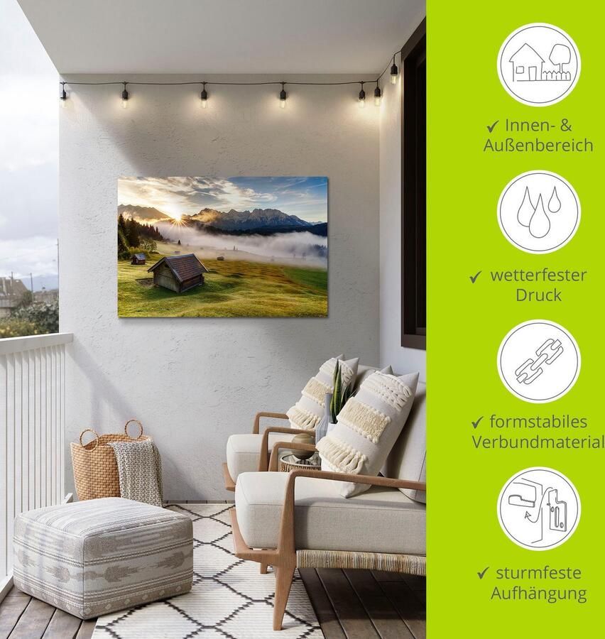 Artland Artprint Herfst in Beieren als artprint van aluminium artprint op linnen muursticker verschillende maten - Foto 5