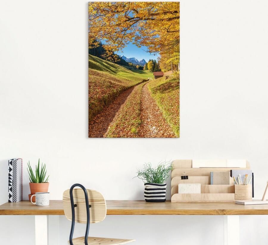 Artland Artprint Herfst in Beieren als artprint van aluminium artprint op linnen muursticker verschillende maten - Foto 4