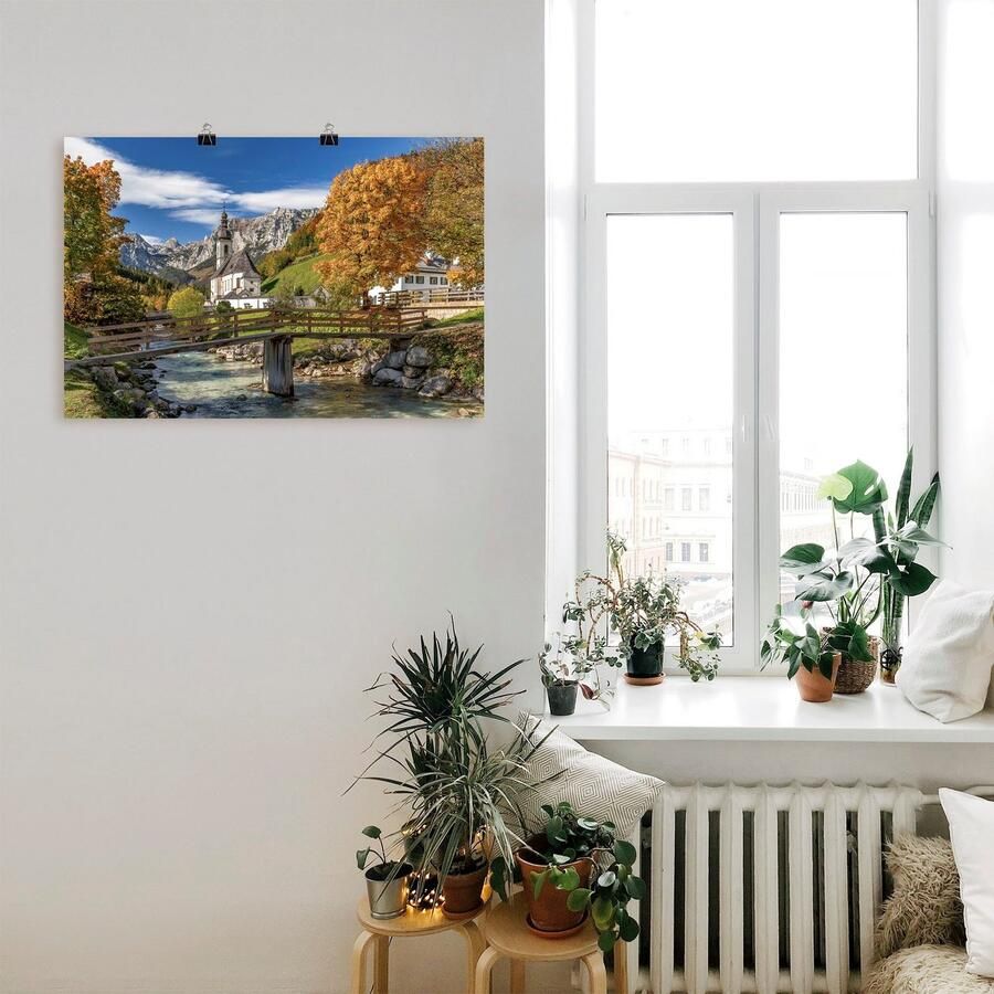Artland Artprint Herfst in het Berchtesgadener land als artprint van aluminium artprint op linnen muursticker of poster in verschillende maten - Foto 2