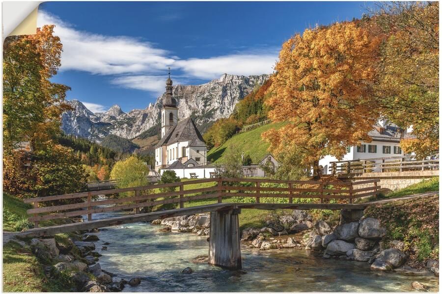 Artland Artprint Herfst in het Berchtesgadener land als artprint van aluminium artprint op linnen muursticker of poster in verschillende maten - Foto 6