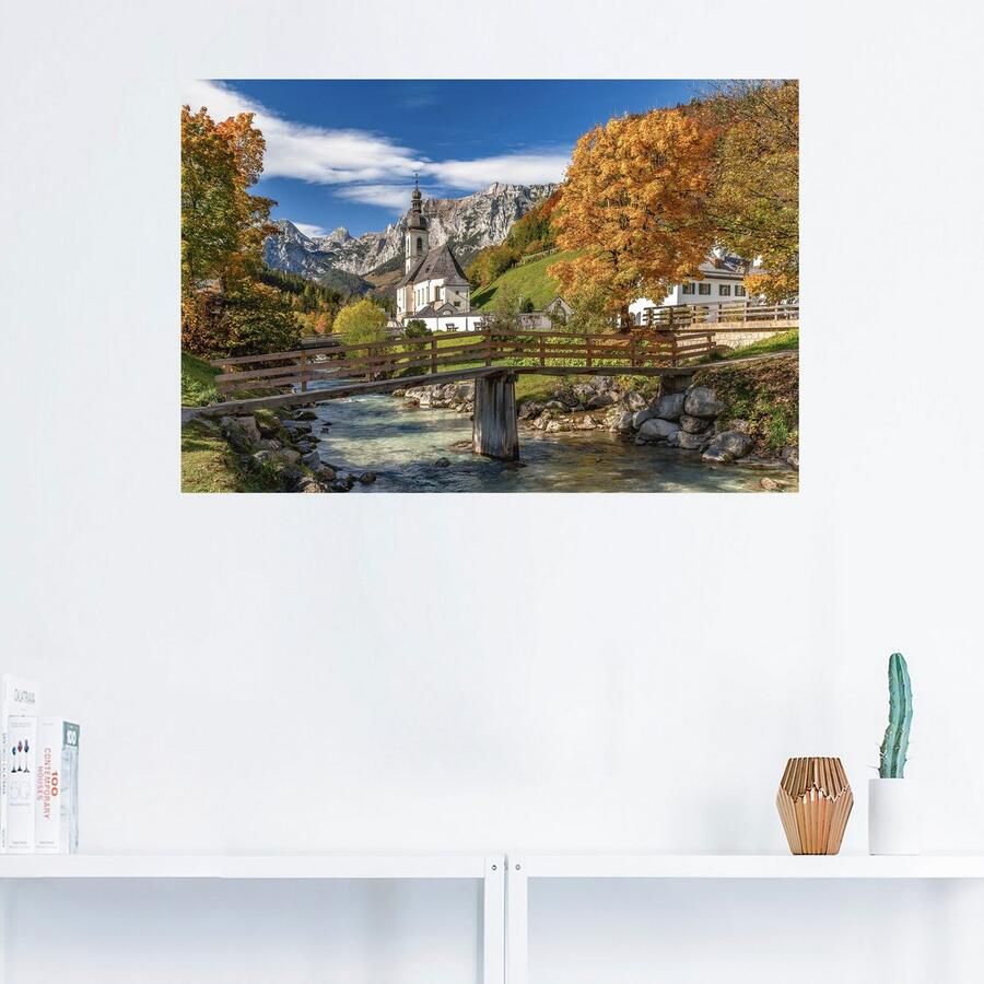 Artland Artprint Herfst in het Berchtesgadener land als artprint van aluminium artprint op linnen muursticker of poster in verschillende maten