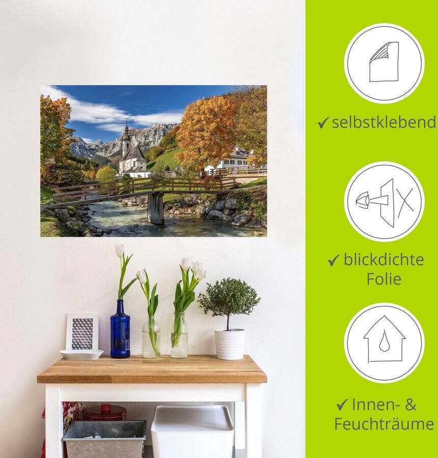 Artland Artprint Herfst in het Berchtesgadener land als artprint van aluminium artprint op linnen muursticker of poster in verschillende maten - Foto 3