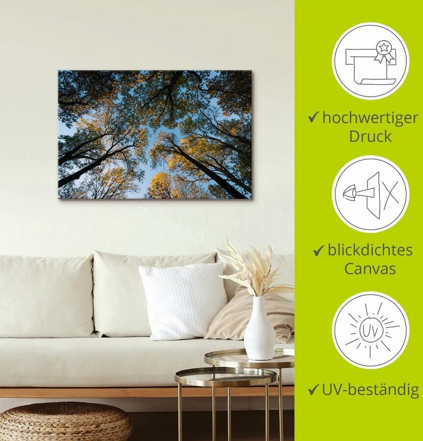 Artland Artprint Herfst in het bos als artprint van aluminium artprint voor buiten artprint op linnen in verschillende maten - Foto 3