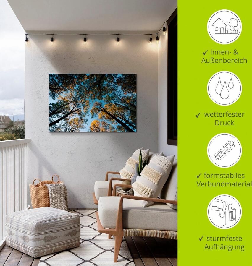 Artland Artprint Herfst in het bos als artprint van aluminium artprint voor buiten artprint op linnen in verschillende maten - Foto 4