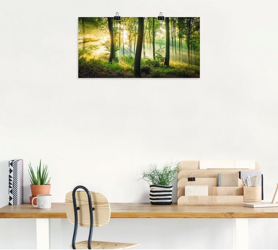 Artland Artprint Herfst in het bos II als artprint van aluminium artprint voor buiten artprint op linnen poster muursticker - Foto 4