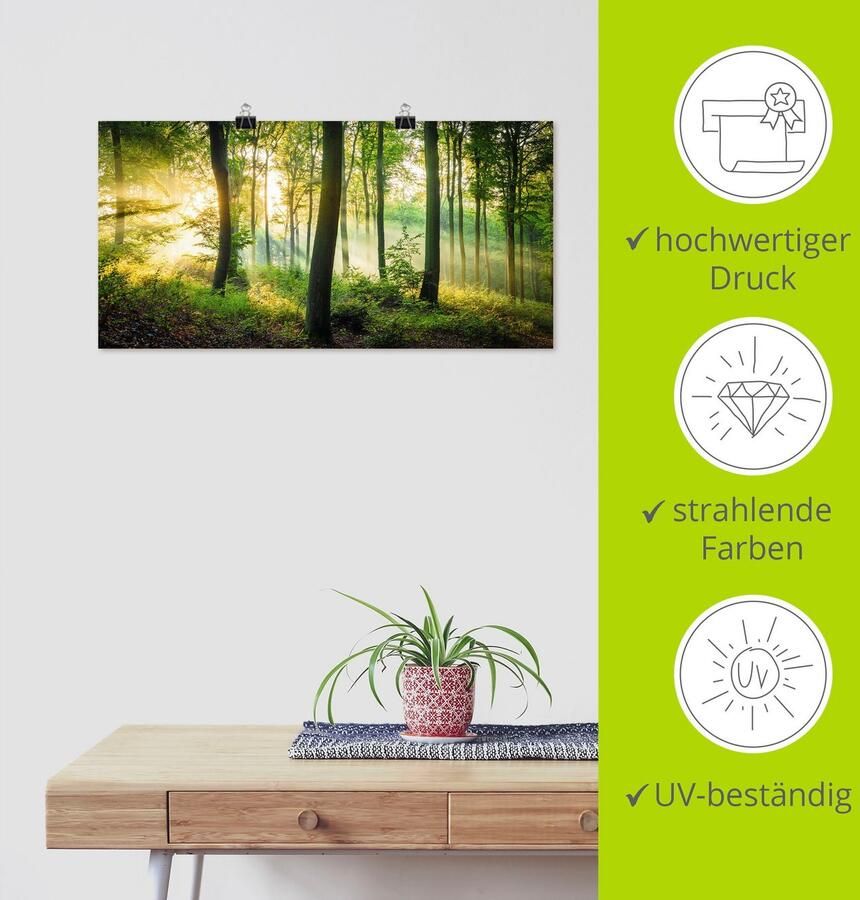 Artland Artprint Herfst in het bos II als artprint van aluminium artprint voor buiten artprint op linnen poster muursticker - Foto 3