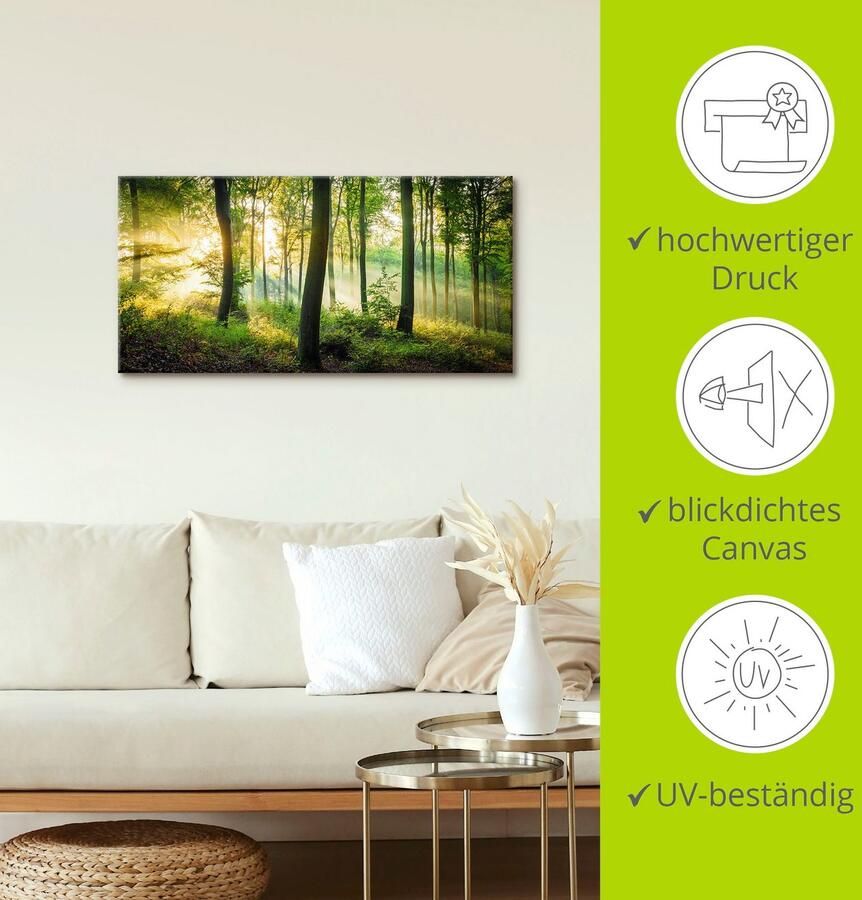 Artland Artprint Herfst in het bos II als artprint van aluminium artprint voor buiten artprint op linnen poster muursticker - Foto 4