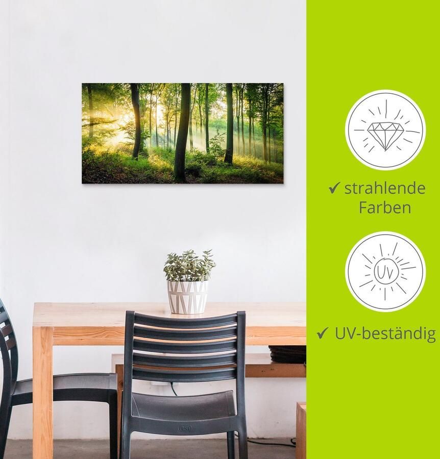 Artland Artprint Herfst in het bos II als artprint van aluminium artprint voor buiten artprint op linnen poster muursticker - Foto 2