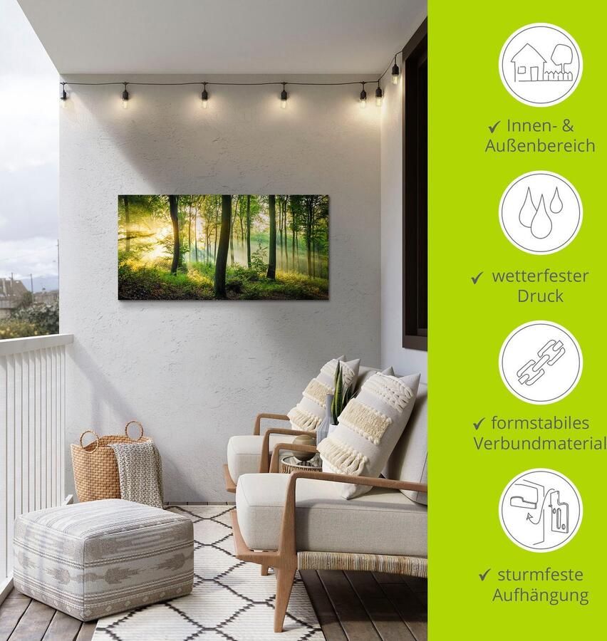 Artland Artprint Herfst in het bos II als artprint van aluminium artprint voor buiten artprint op linnen poster muursticker - Foto 4