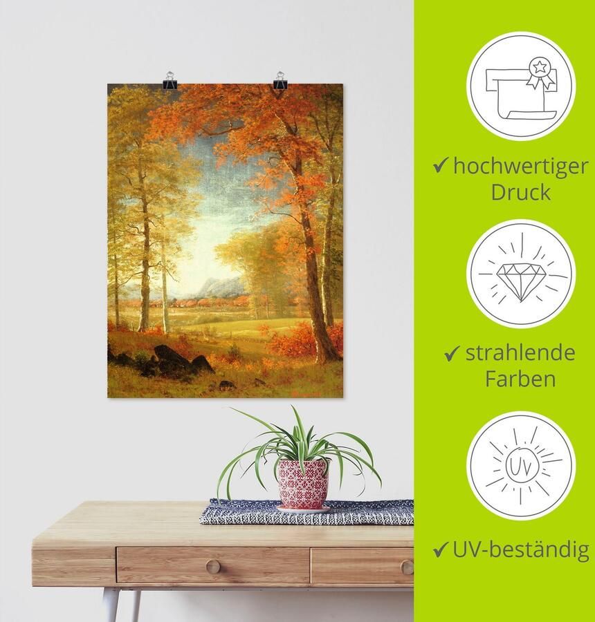 Artland Artprint Herfst in Oneida County New York. als artprint op linnen poster in verschillende formaten maten - Foto 3