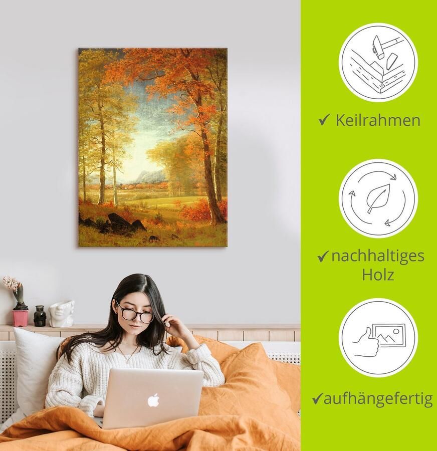 Artland Artprint Herfst in Oneida County New York. als artprint op linnen poster in verschillende formaten maten