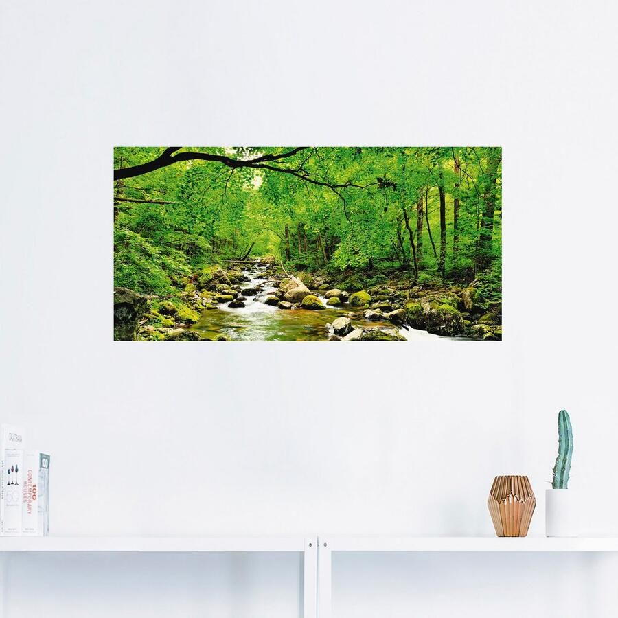 Artland Artprint Herfstbos rivier Smolny als artprint op linnen poster muursticker in verschillende maten - Foto 2