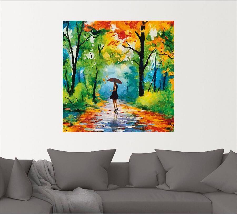 Artland Artprint Herfstige wandeling in het park als artprint van aluminium artprint voor buiten artprint op linnen poster muursticker - Foto 4