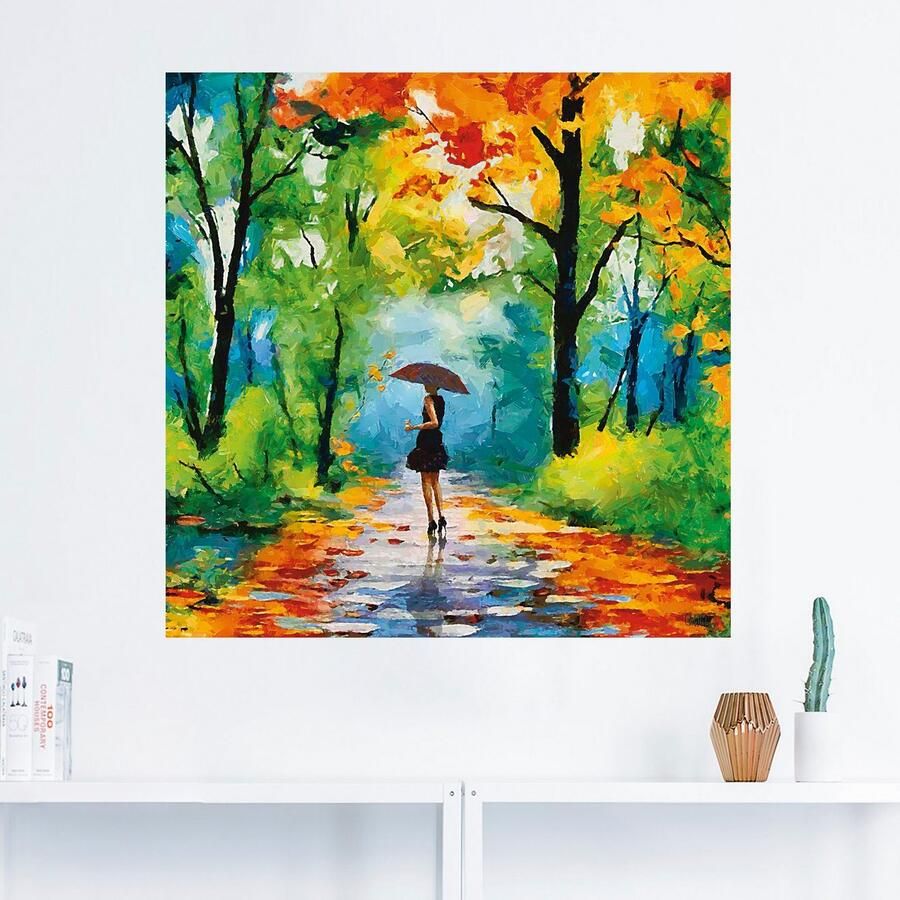 Artland Artprint Herfstige wandeling in het park als artprint van aluminium artprint voor buiten artprint op linnen poster muursticker - Foto 3
