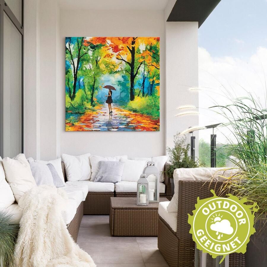 Artland Artprint Herfstige wandeling in het park als artprint van aluminium artprint voor buiten artprint op linnen poster muursticker - Foto 2