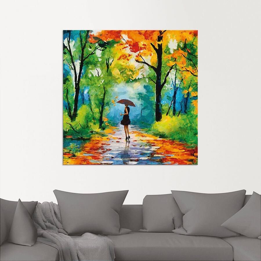 Artland Artprint Herfstige wandeling in het park als artprint van aluminium artprint voor buiten artprint op linnen poster muursticker - Foto 3