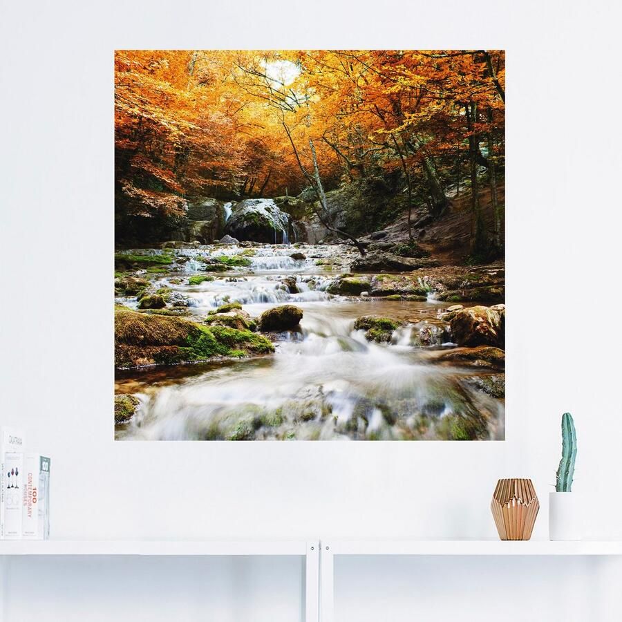 Artland Artprint Herfstige waterval als poster muursticker in verschillende maten - Foto 2