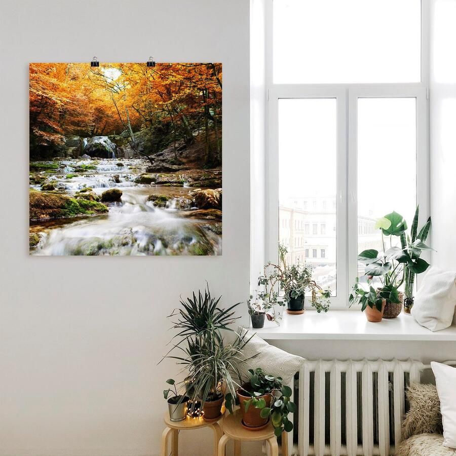 Artland Artprint Herfstige waterval als poster muursticker in verschillende maten - Foto 2