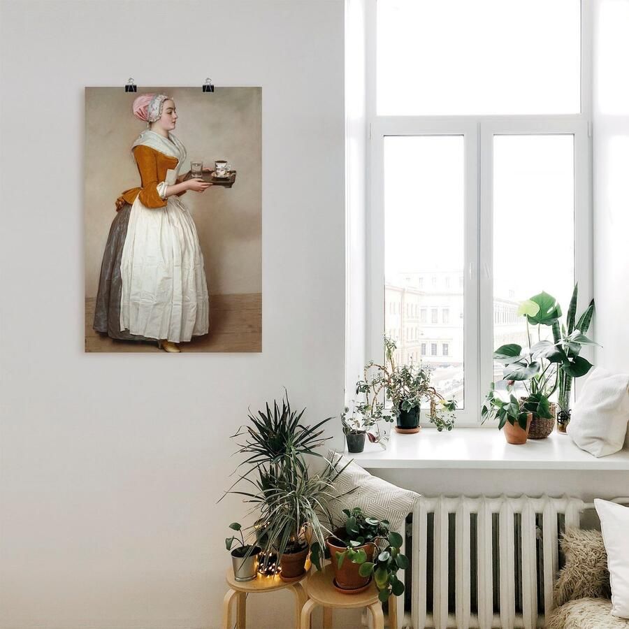 Artland Artprint Het chocolademeisje. Ca. 1744x45 als artprint van aluminium artprint voor buiten artprint op linnen poster muursticker