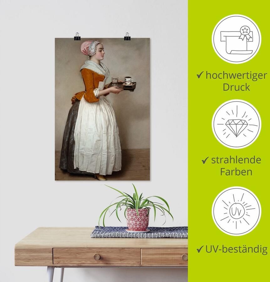 Artland Artprint Het chocolademeisje. Ca. 1744x45 als artprint van aluminium artprint voor buiten artprint op linnen poster muursticker - Foto 3