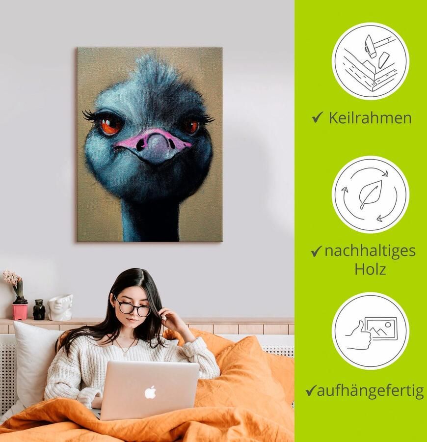 Artland Artprint Het knipperen leer ik ook nog! als artprint op linnen in verschillende maten