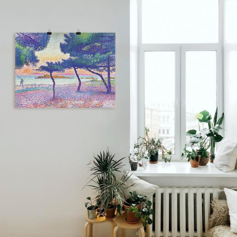 Artland Artprint Het strand van Saint-Clair. 1896 als artprint van aluminium artprint op linnen muursticker of poster in verschillende maten