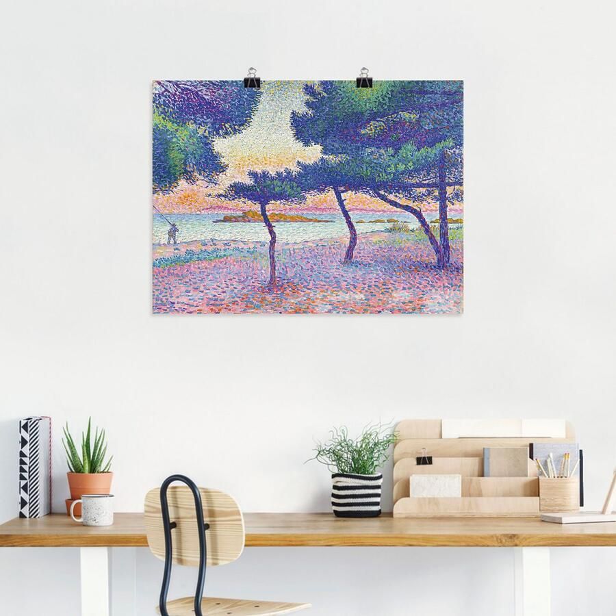 Artland Artprint Het strand van Saint-Clair. 1896 als artprint van aluminium artprint op linnen muursticker of poster in verschillende maten - Foto 2