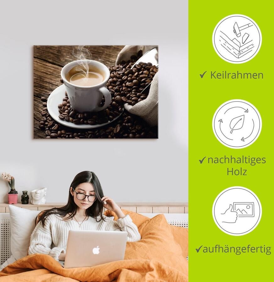 Artland Artprint Hete koffie hete koffie als artprint van aluminium artprint voor buiten artprint op linnen poster muursticker - Foto 2