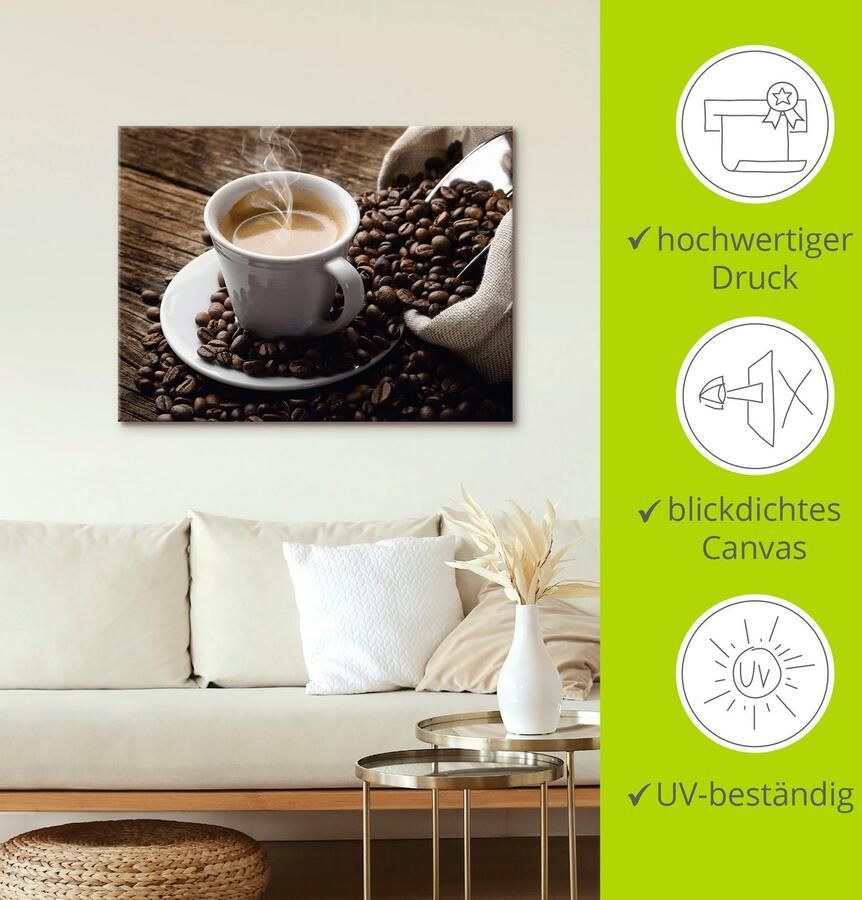 Artland Artprint Hete koffie hete koffie als artprint van aluminium artprint voor buiten artprint op linnen poster muursticker - Foto 3