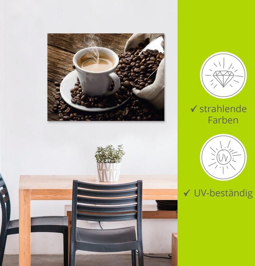Artland Artprint Hete koffie hete koffie als artprint van aluminium artprint voor buiten artprint op linnen poster muursticker - Foto 3