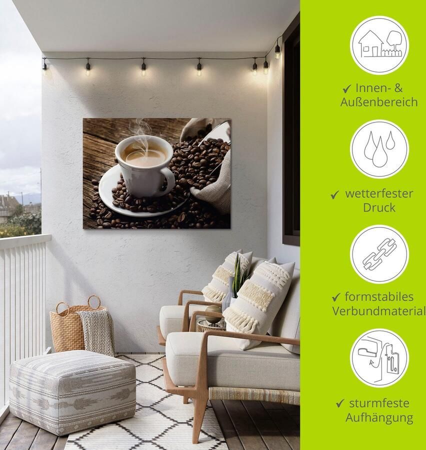 Artland Artprint Hete koffie hete koffie als artprint van aluminium artprint voor buiten artprint op linnen poster muursticker - Foto 4